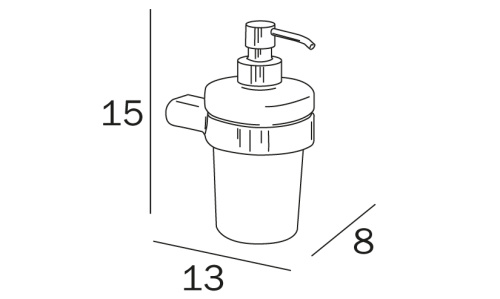 Дозатор для мыла INDA MITO A2010NCR + A2012ACR21 фото 3