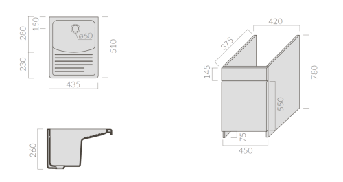 Раковина для прачечных GALASSIA MINERVA 2008 фото 3