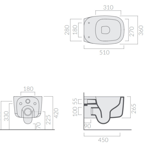 Комплект унитаза с крышкой GALASSIA KIT SUSI 7813SA Slim фото 8