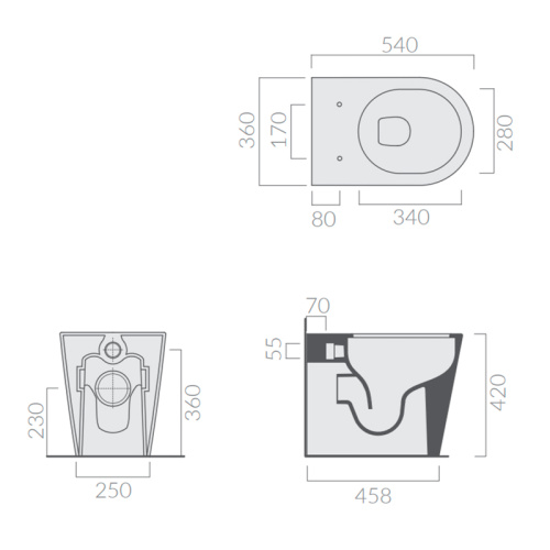 Унитаз напольный GALASSIA CORE 7351NEMT фото 2