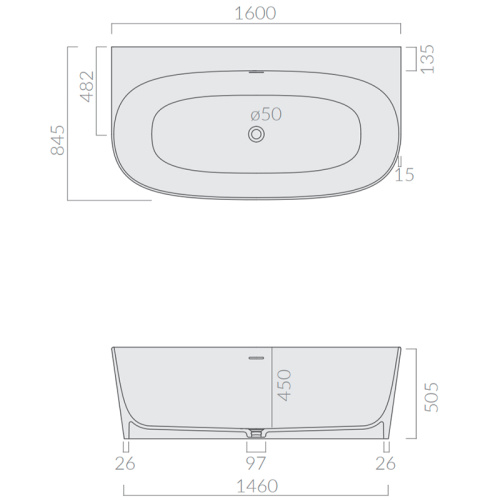 Ванна пристенная Galassia SUSI 1220SA фото 2