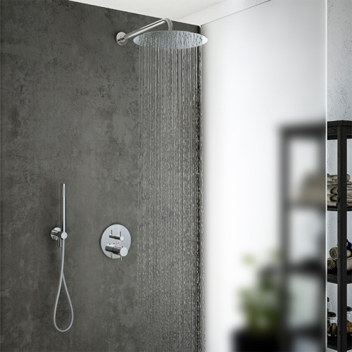 Комплект смесителя для душа с коаксиальным термостатом Plumberia Selection KITPSB1802CR фото 5