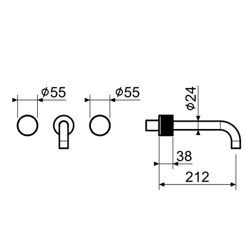 Внешняя часть смесителя для раковины Plumberia Selection FILA FL0357CS фото 2