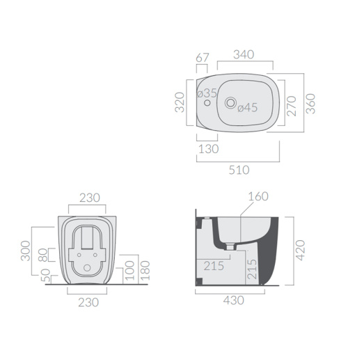Биде напольное Galassia SUSI 7812MT фото 2