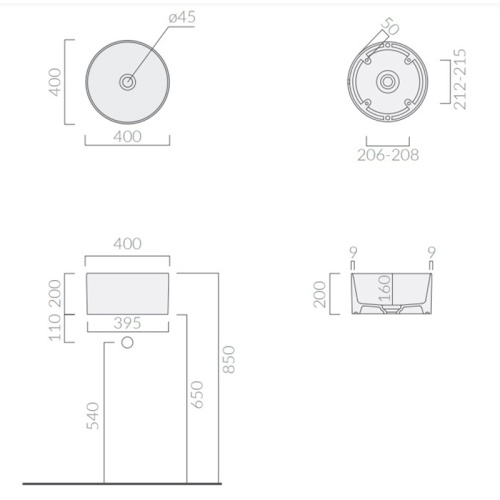 Раковина CORE40 7306SB фото 2